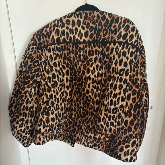 Damson Madder Leopard Print Women's Jacket US 12 - Picture 3 of 5